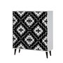 Hanah Home Multilüx Swan Armario Multiusos Blanco y Negro